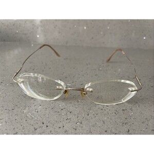 Naturally Rimless NR Rimless Eyeglasses 47-18-135 Gold GLD 114 FRAMES ONLY